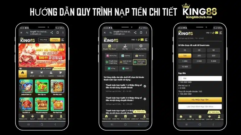 Chi tiết quy trình nạp rút tiền tại cổng game